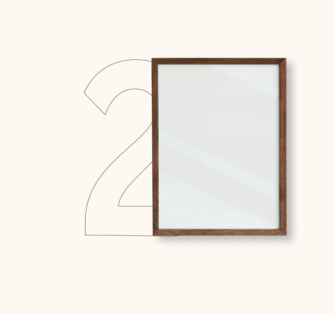Solid wood frame with premium acid-free foam core for lasting support and protection.